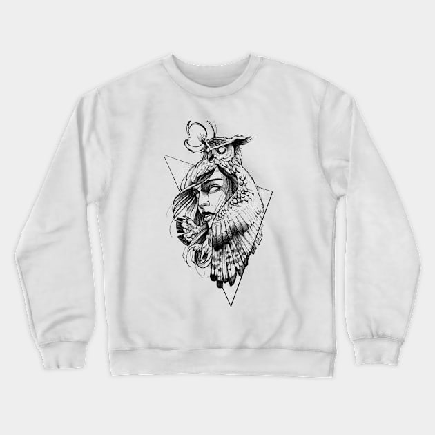 The Owl Crewneck Sweatshirt by LecoLA